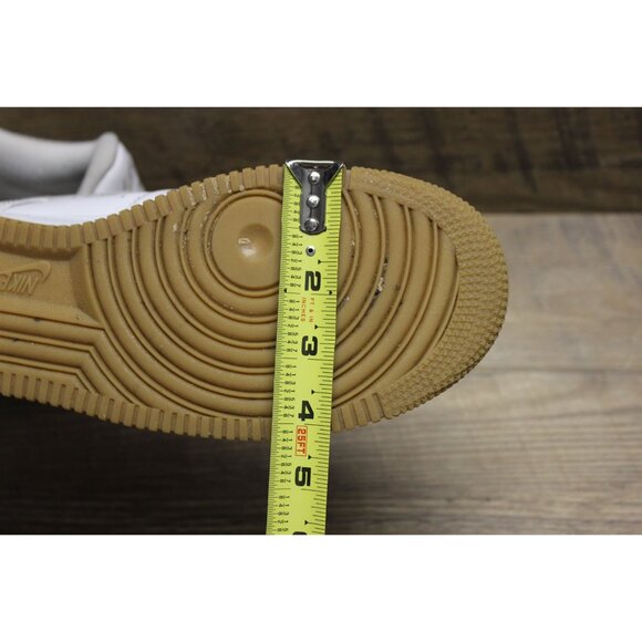 Nike Air Force 1 '07 low top OG white‎ leather gum sole athletic sneakers 11.5 - Picture 8 of 16
